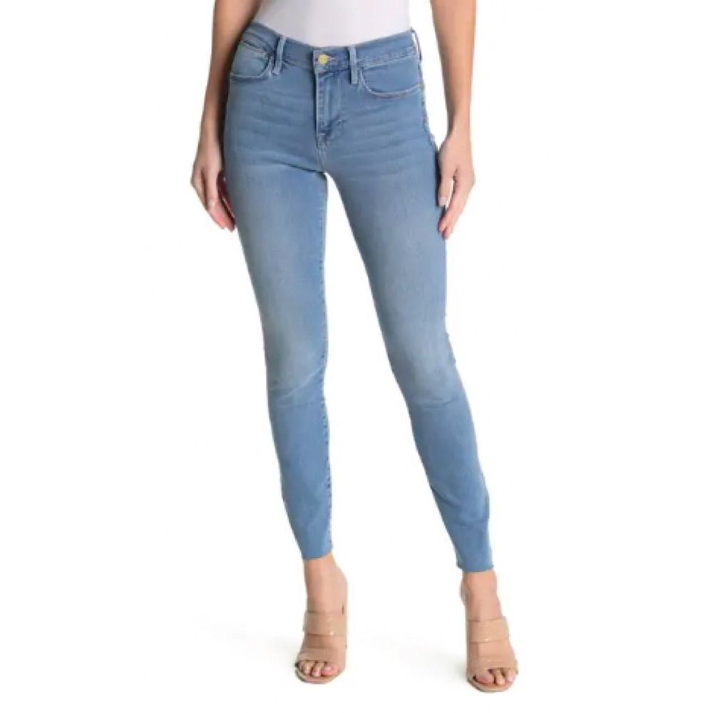 Frame Blue Europa Le High Skinny Raw Hem Jeans 24 NWT